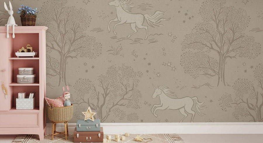 PHOTOWALL / Magical Unicorn Dreamland - Sandstone (e93971)