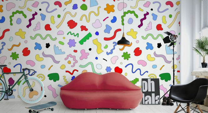 PHOTOWALL / Woodshop Mural - White (e93994)