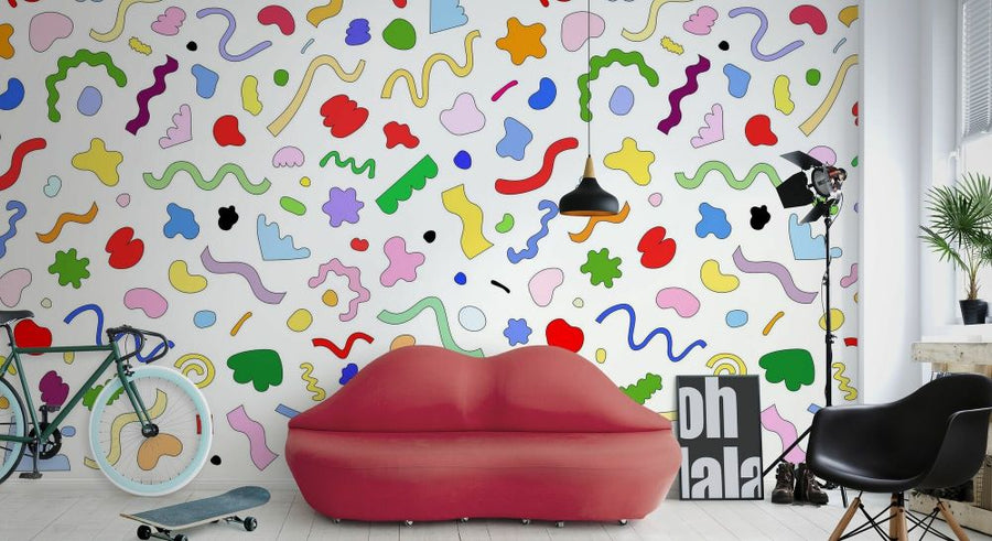 PHOTOWALL / Woodshop Mural - White (e93994)