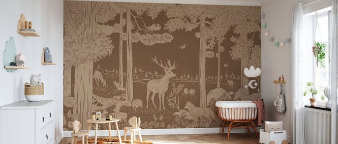PHOTOWALL / Monochrome Forest - Brown Vintage (e94060)