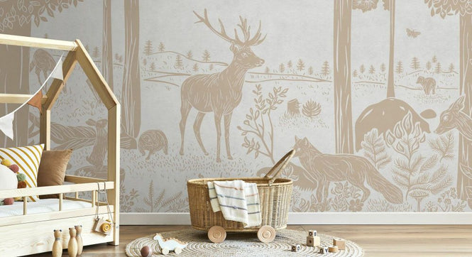 PHOTOWALL / Monochrome Forest - White Vintage (e94063)