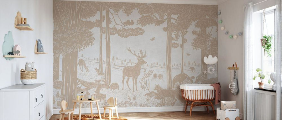 PHOTOWALL / Monochrome Forest - White Vintage (e94063)