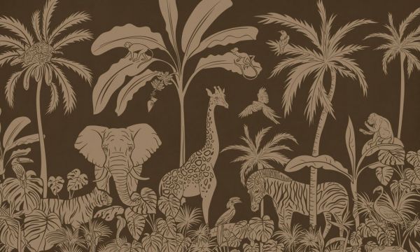 PHOTOWALL / Monochrome Jungle - Brown Vintage (e94065)