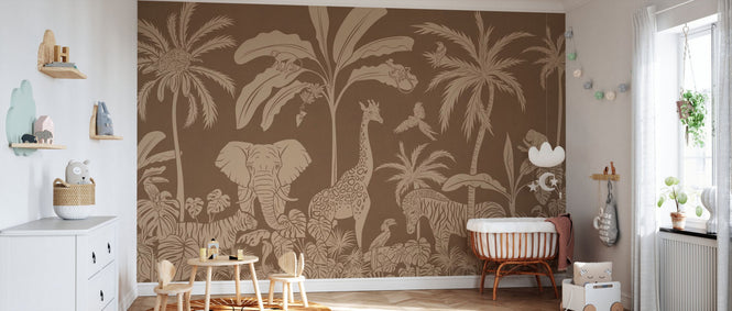PHOTOWALL / Monochrome Jungle - Brown Vintage (e94065)