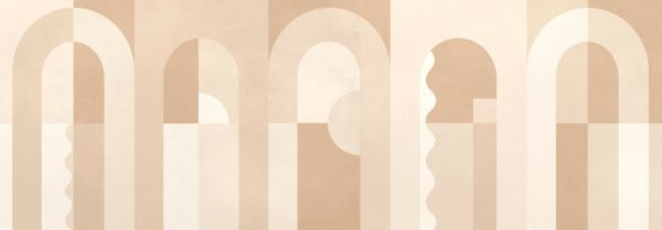 PHOTOWALL / Abstract Archways - Beige (e94067)