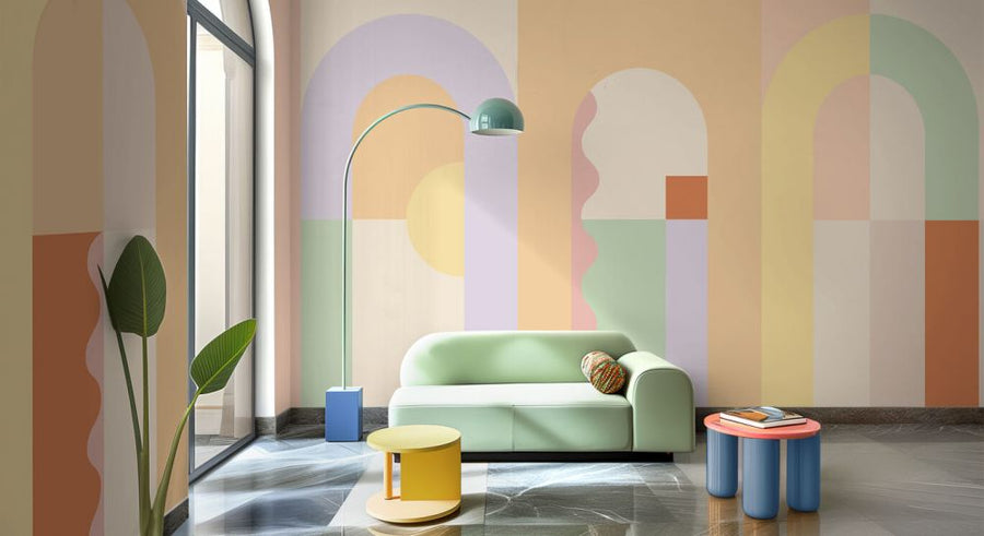 PHOTOWALL / Abstract Archways - Pastel Colors (e94069)