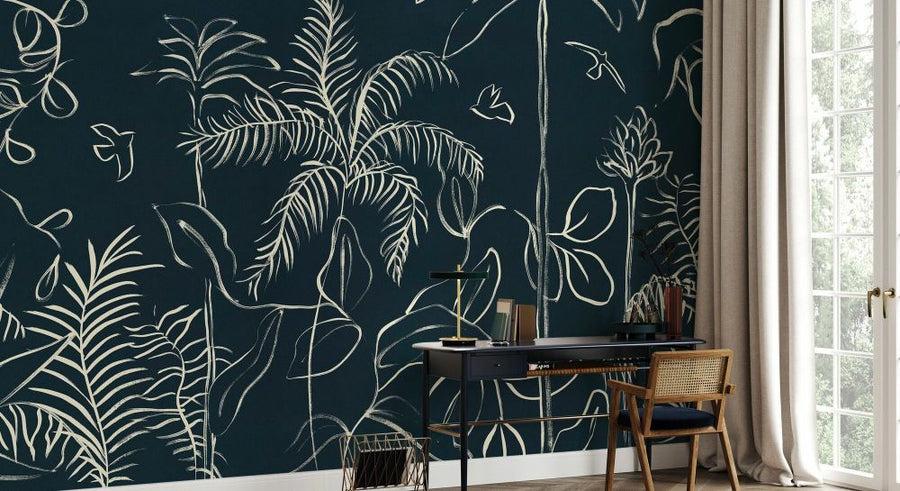 PHOTOWALL / Vestured Line - Blue (e94130)