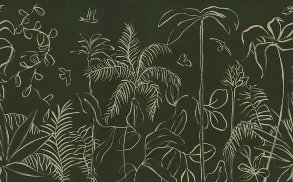 PHOTOWALL / Vestured Line - Dark Green (e94131)