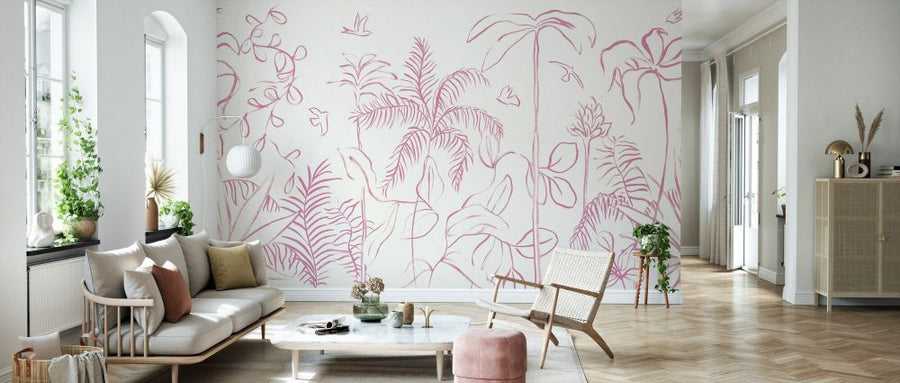 PHOTOWALL / Vestured Line - Pink (e94134)