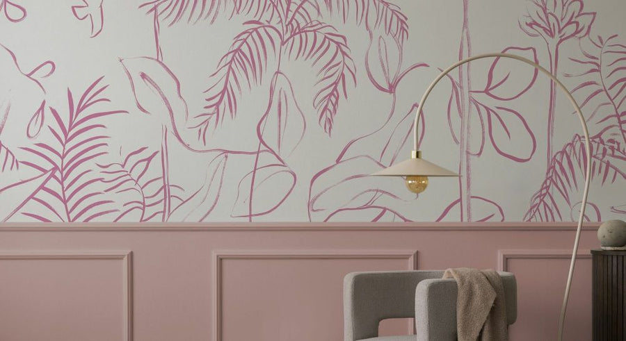 PHOTOWALL / Vestured Line - Pink (e94134)