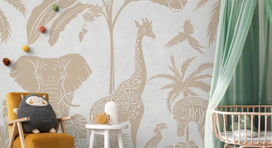 PHOTOWALL / Monochrome Jungle - White Vintage (e94214)