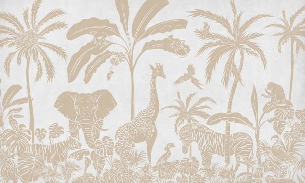 PHOTOWALL / Monochrome Jungle - White Vintage (e94214)