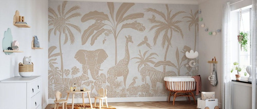 PHOTOWALL / Monochrome Jungle - White Vintage (e94214)