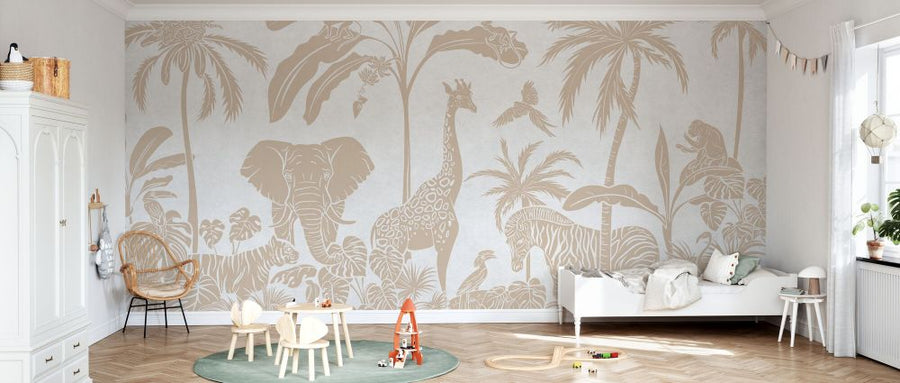 PHOTOWALL / Monochrome Jungle - White Vintage (e94214)