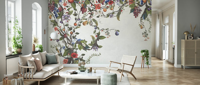 PHOTOWALL / Fruits in Tree - White (e94305)