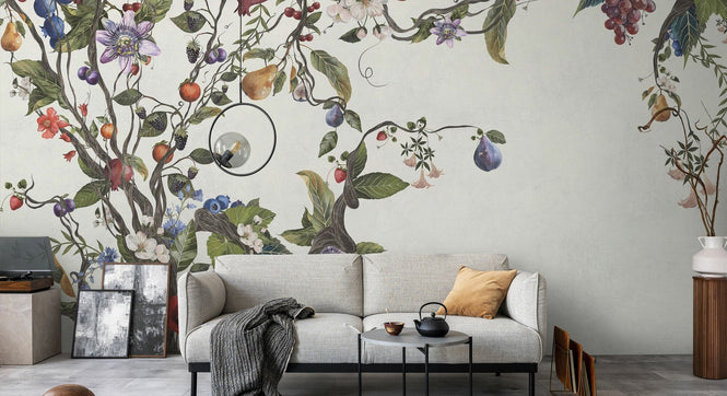 PHOTOWALL / Fruits in Tree - White (e94305)