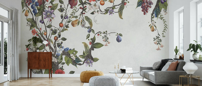 PHOTOWALL / Fruits in Tree - White (e94305)