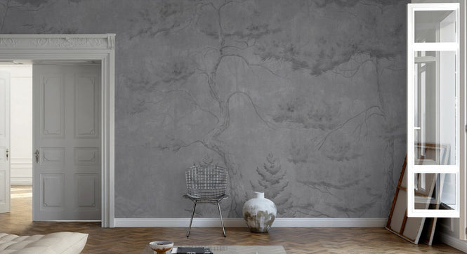 PHOTOWALL / Tall Trees - Light Grey (e94311)