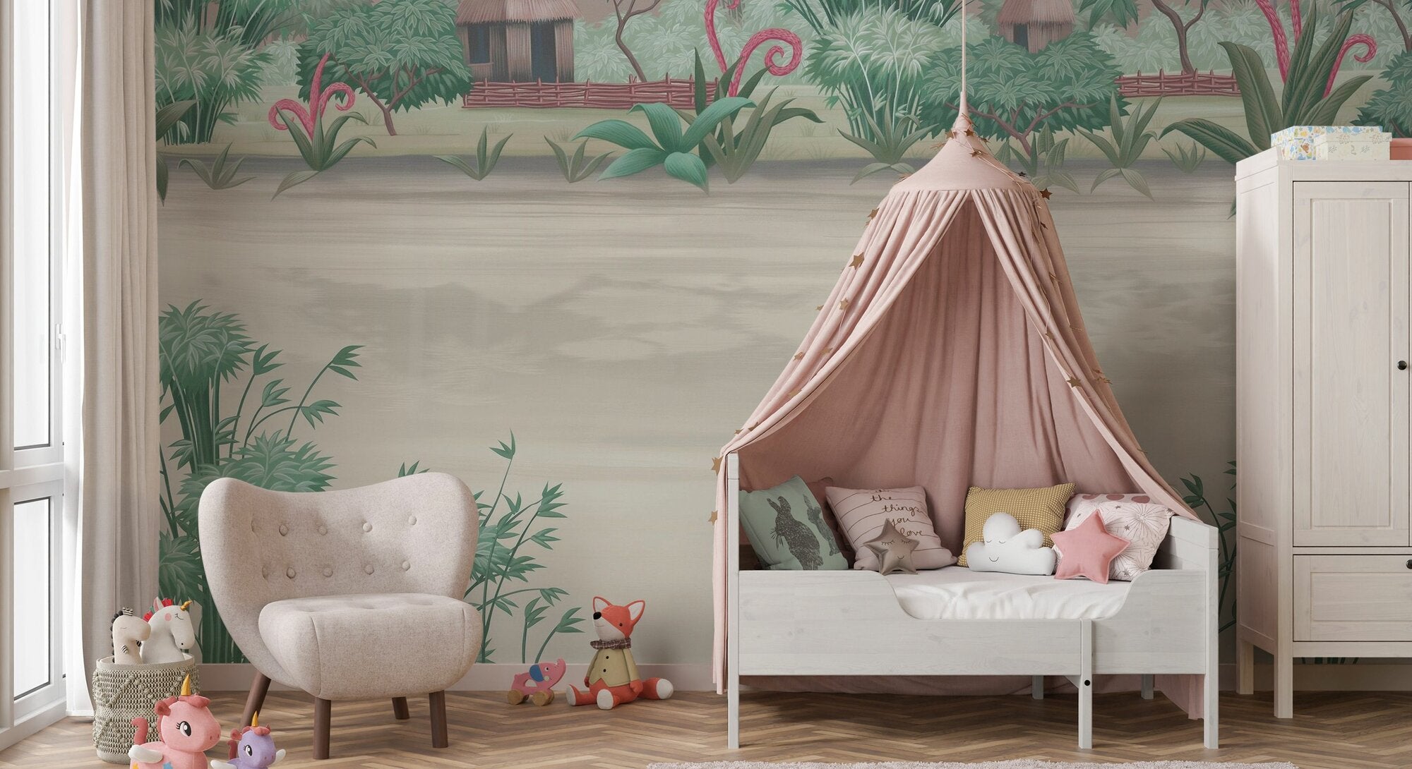 PHOTOWALL / Quiet Lake - Pink Green (e94313) | 輸入壁紙専門店