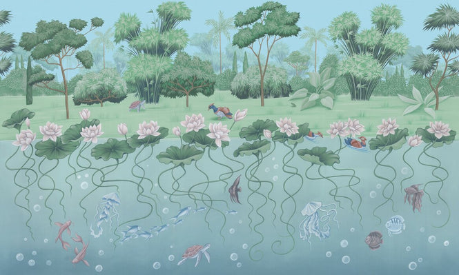 PHOTOWALL / Pond - Blue (e94322)