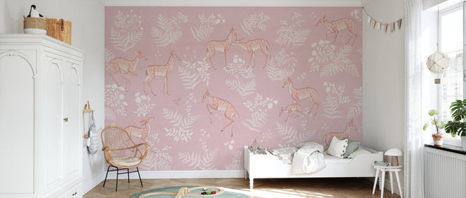PHOTOWALL / Baby Deer - Pink (e94335)