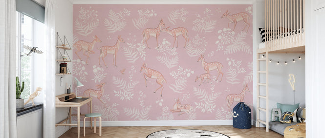 PHOTOWALL / Baby Deer - Pink (e94335)