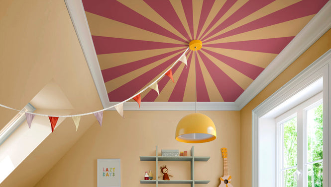PHOTOWALL / Circus - Rectangle - Raspberry and Yellow Wall Mural (e94346)