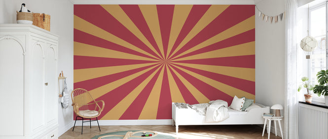 PHOTOWALL / Circus - Rectangle - Raspberry and Yellow Wall Mural (e94346)