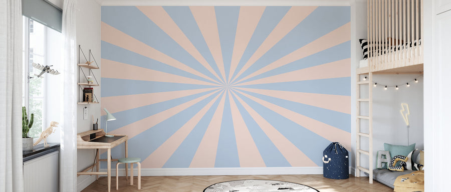 PHOTOWALL / Circus - Rectangle - Light Blue and Pink Wall Mural (e94356)