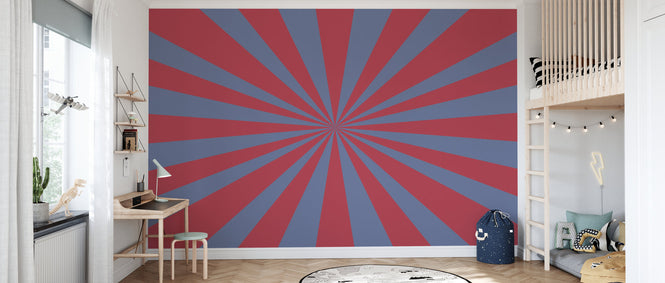 PHOTOWALL / Circus - Rectangle - Raspberry and Blue Wall Mural (e94361)