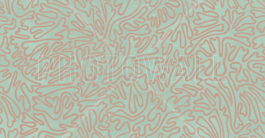 PHOTOWALL / Abstract Doodle Lines - Orange II (e94631)