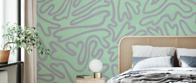 PHOTOWALL / Abstract Doodle Lines - Green (e94634)