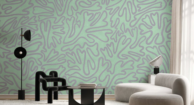 PHOTOWALL / Abstract Doodle Lines - Green (e94634)