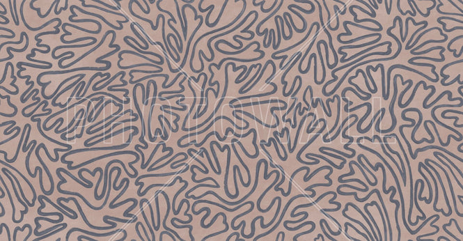 PHOTOWALL / Abstract Doodle Lines - Dark Blue (e94636)