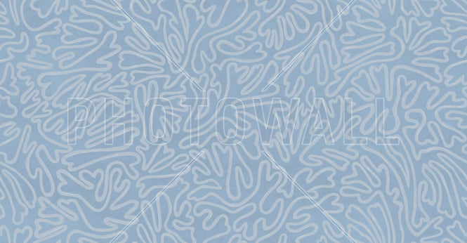 PHOTOWALL / Abstract Doodle Lines - Blue II (e94637)