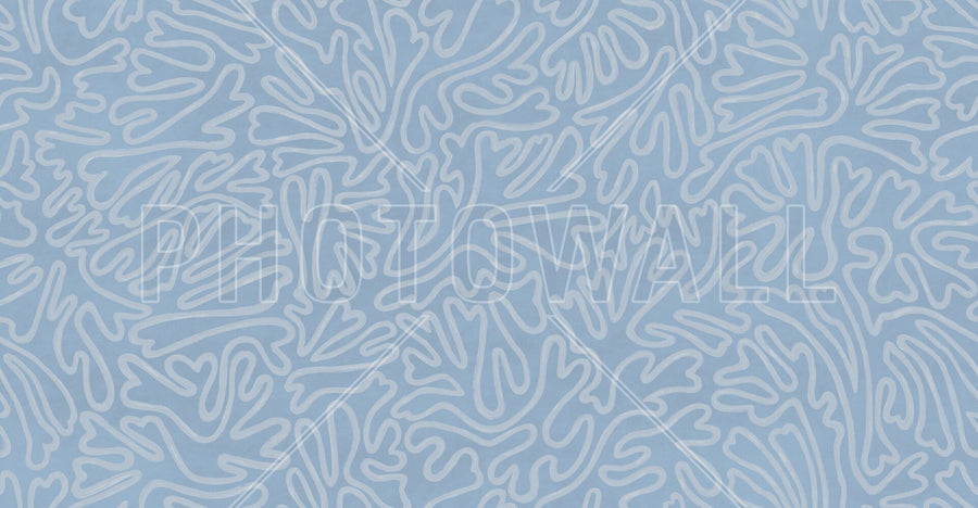 PHOTOWALL / Abstract Doodle Lines - Blue II (e94637)