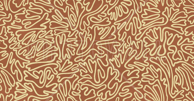 PHOTOWALL / Abstract Doodle Lines - Brown (e94639)