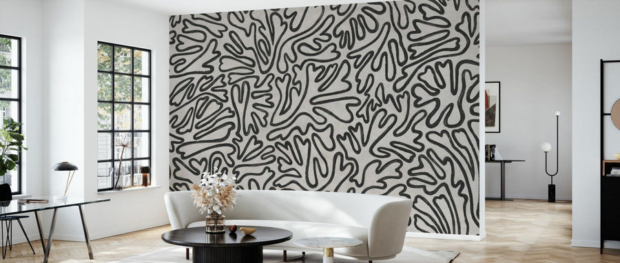 PHOTOWALL / Abstract Doodle Lines - Black (e94640)