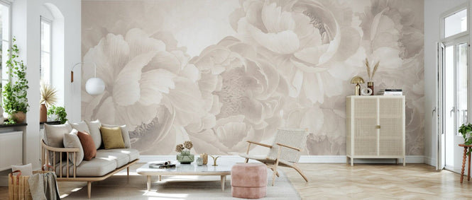 PHOTOWALL / Peony - Beige (e94643)