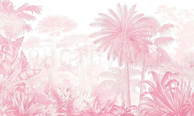 PHOTOWALL / Tropical Eden - Pink (e94653)