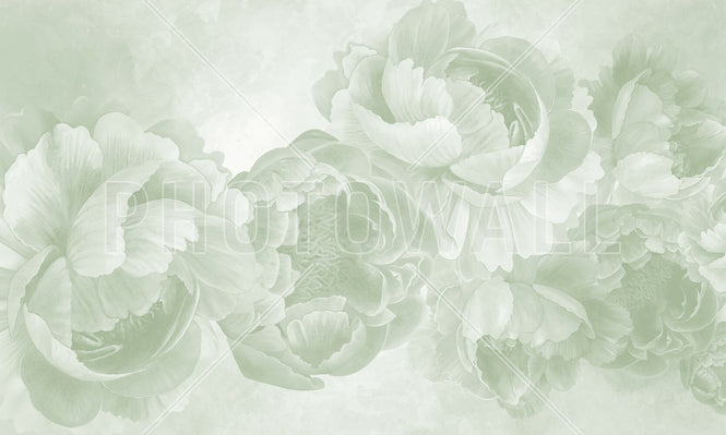 PHOTOWALL / Peony - Dark Green (e94656)
