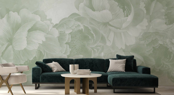 PHOTOWALL / Peony - Dark Green (e94656)