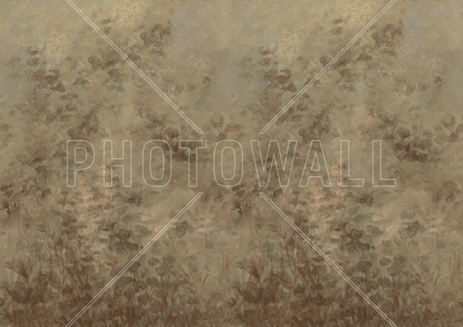 PHOTOWALL / Floral Flowers Background - Brown (e94666)