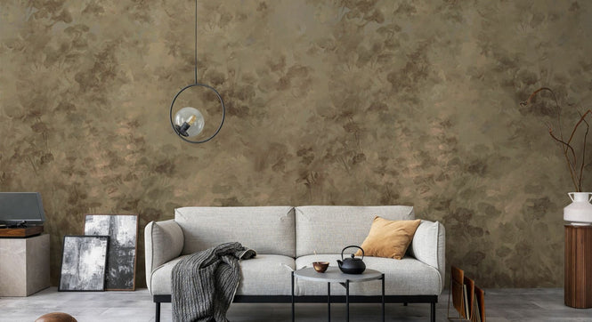 PHOTOWALL / Floral Flowers Background - Brown (e94666)
