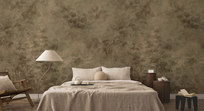 PHOTOWALL / Floral Flowers Background - Brown (e94666)