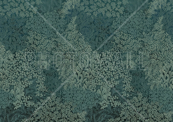 PHOTOWALL / Floral Flowers Pattern - Green (e94667)