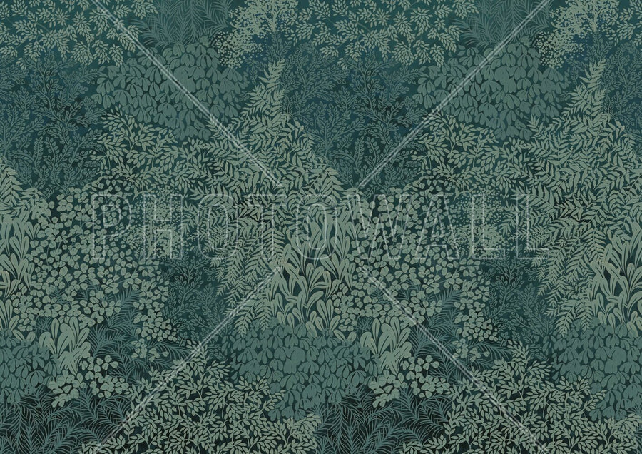 PHOTOWALL / Floral Flowers Pattern - Green (e94667)