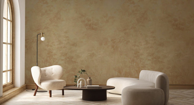 PHOTOWALL / Floral Flowers Background - Beige (e94673)