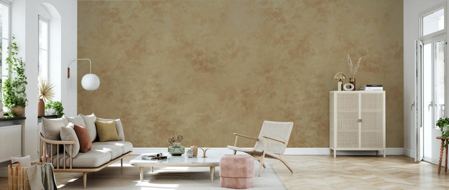 PHOTOWALL / Floral Flowers Background - Beige (e94673)