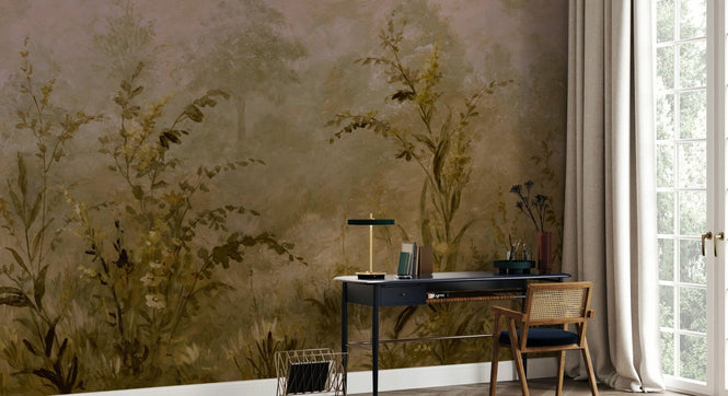 PHOTOWALL / Forest Lush Plants - Brown (e94675)